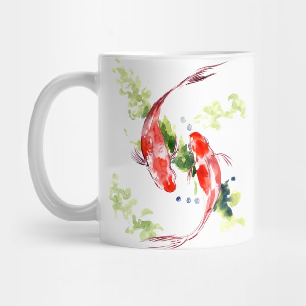 Ying and Yang Feng Shui Koi by surenart